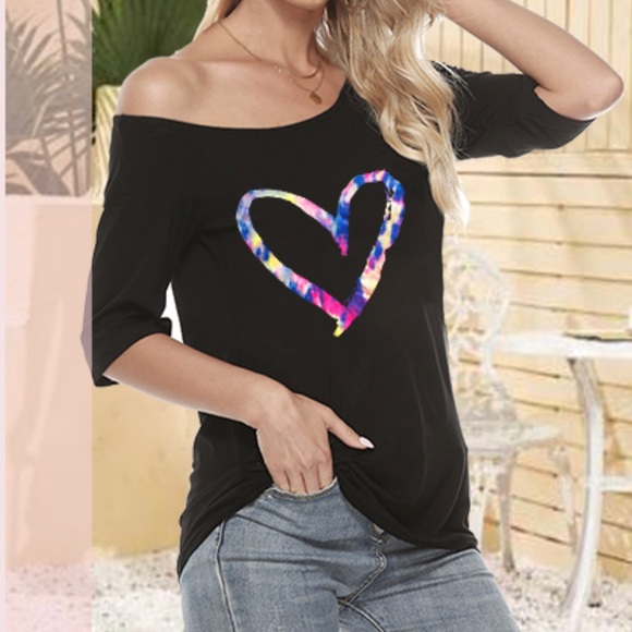 EUC MagicMk 80’s style off the shoulder shirt - Picture 6 of 7